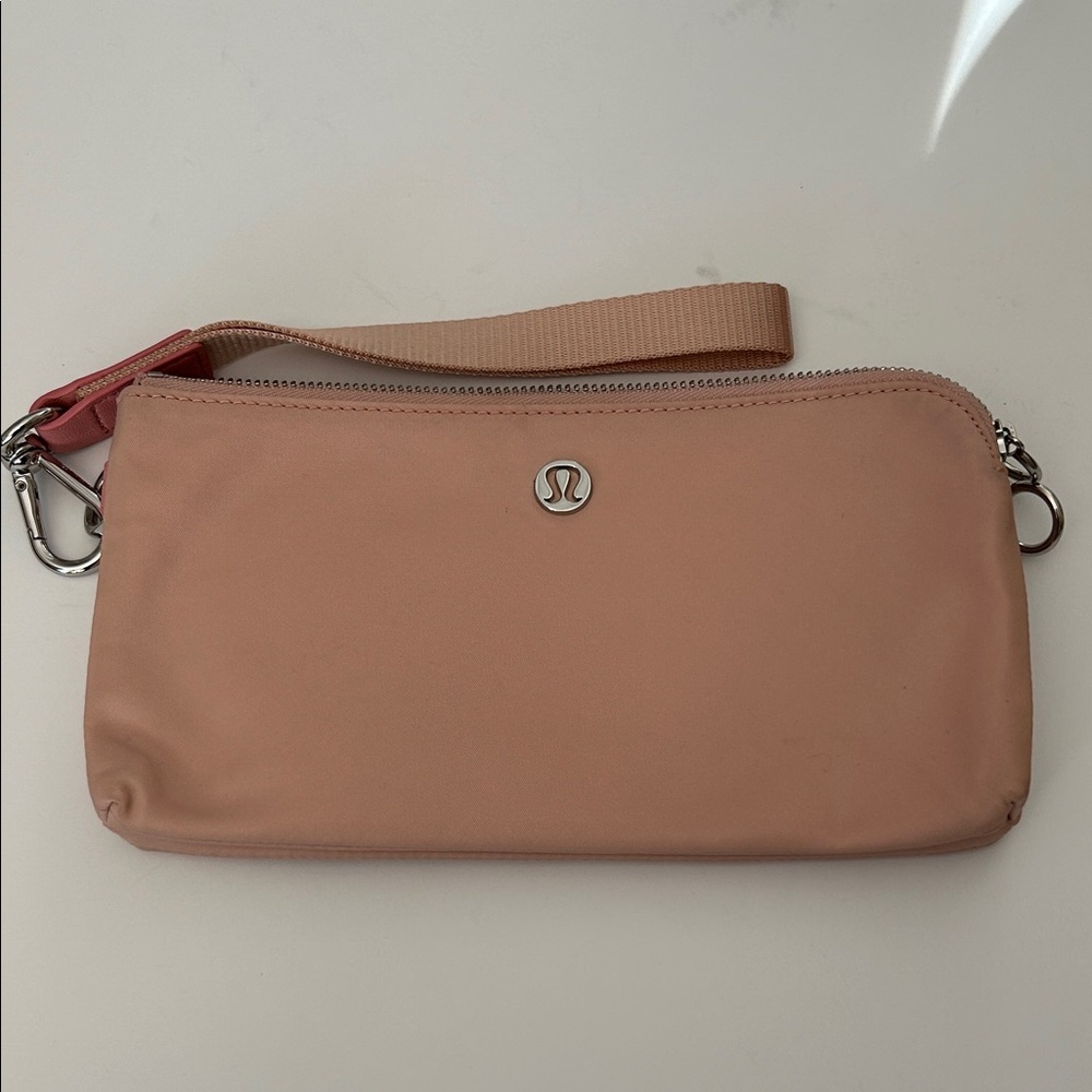 Lululemon Athletica Blush Wristlet Clutch Now and Always Pouch